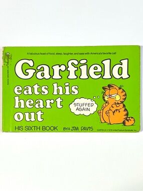 4/$20 Vintage 1983 Garfield Eats His Heart Out His Sixth Softcover Book